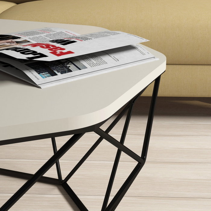 Hanah Home Diamond Mesa de Centro Crema Hanah Home Diamond Mesa de Centro Crema